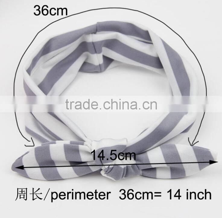 Fashion Rabbit ears headband boutique cotton baby headband wholesale