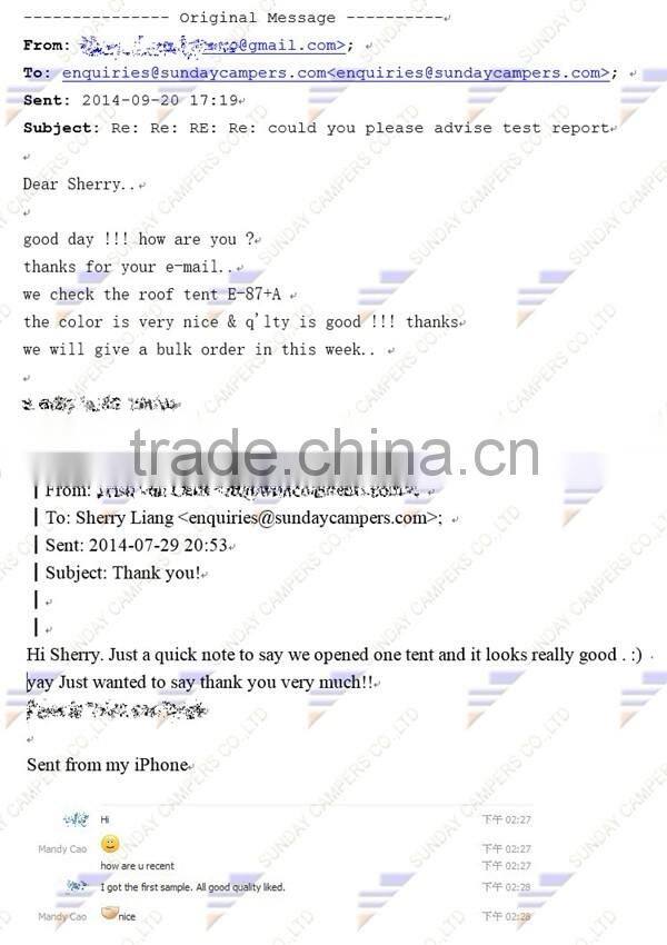 4WD Chinese off road military shovel hard floor camper trailer tent