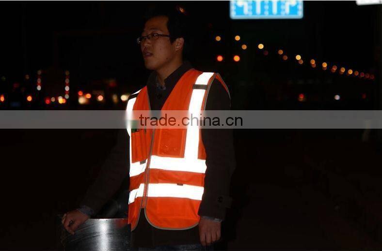2017 ZX Men's reflective tape workwear working vest
