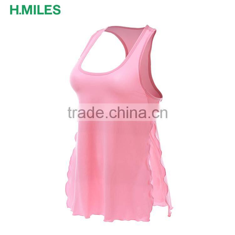 Woman's Fitness yoga sexy pink gym tank top vest women