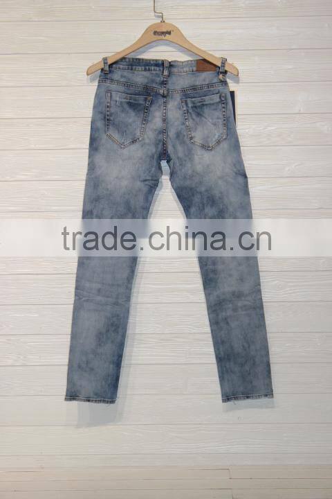GZY men's denim jeans ladies denim jeans casual slim fit straight jeans jeans label stock