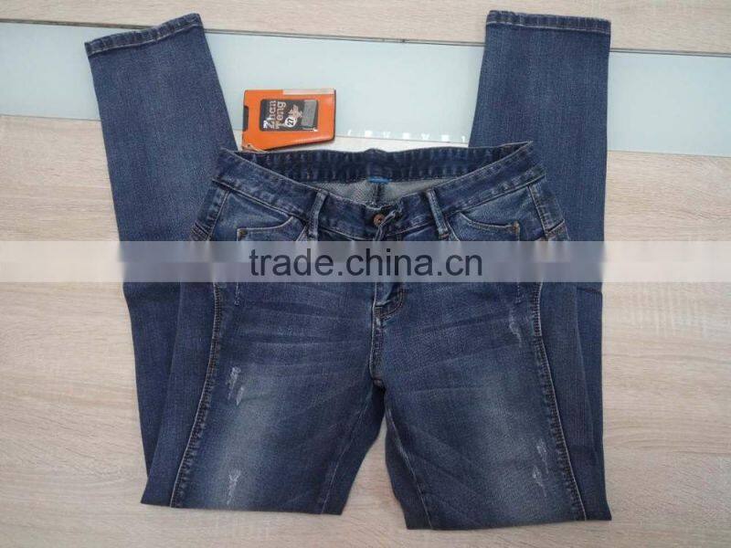 GZY cotton+spandex cheap price ladies jeans top design wholesale