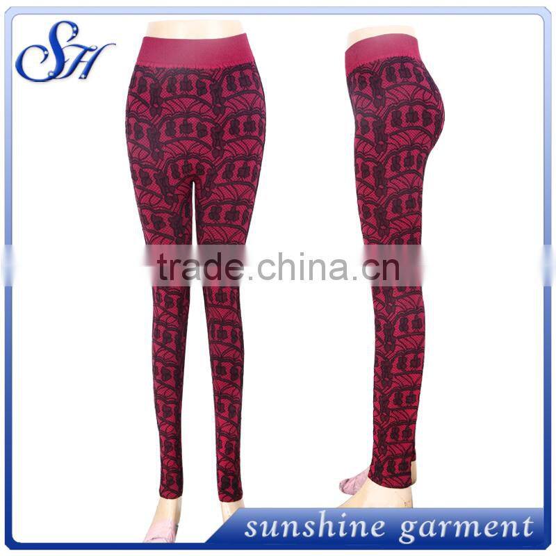 2017 New Style Fashion Seamless With Lace Tights Women Leggings