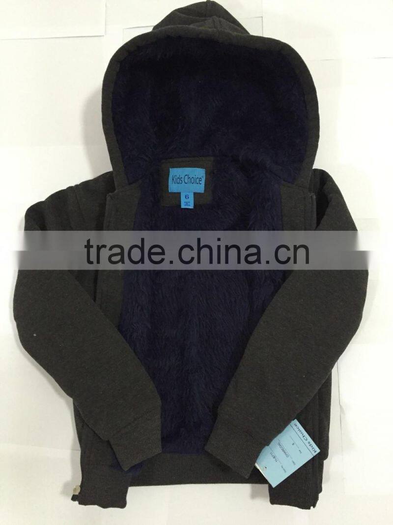 wholesale Children grey color warm coat kids winter clothing sale