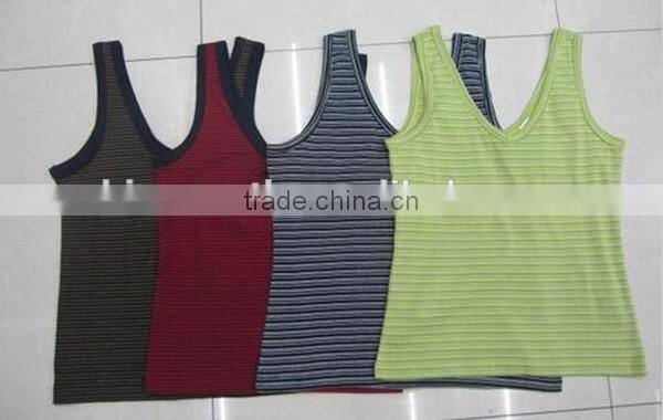 sleeveless v-neck stock underwear tank top tee