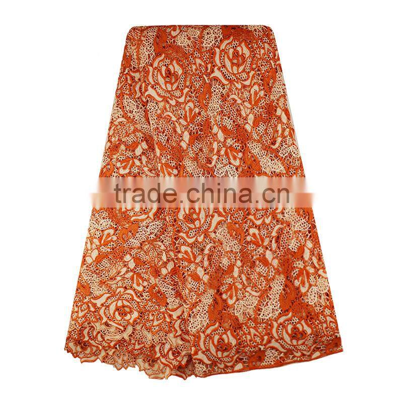 Nigeria Traditional Wedding Dress Fabrics 3D African Guipure Lace Fabric