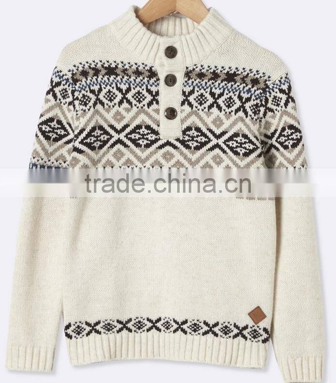 High Quality wool sweater design for boys with roll neck with Wooden button tab (BKNB02)