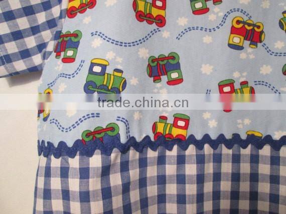 OEM service wholesale short sleeve printed plaid custom clothing romper pictures of types of korean toddler clothes