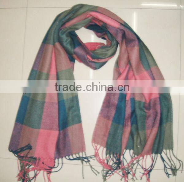 stylish plaid pashmina shawl scarf