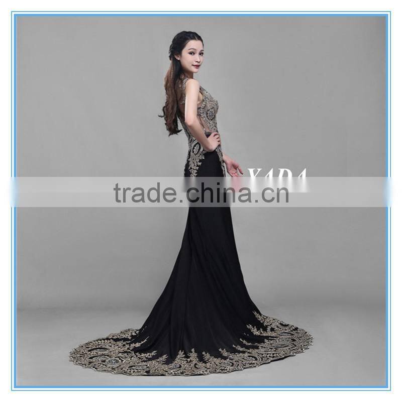 Elegant Lace Beaded Embroidery Mermaid Long Evening Dress
