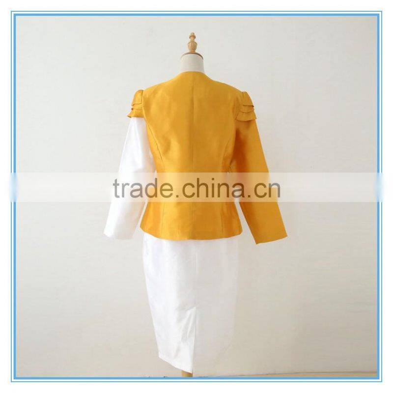 100% polyester 2 pcs skirt elegant design wholesale womens suits