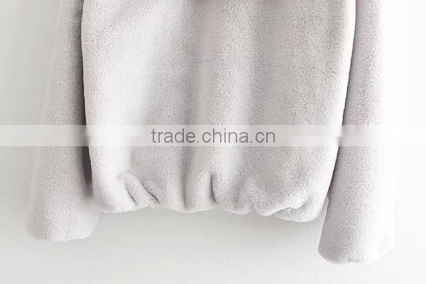 100%cotton thick warm pullover hoodie with scarf