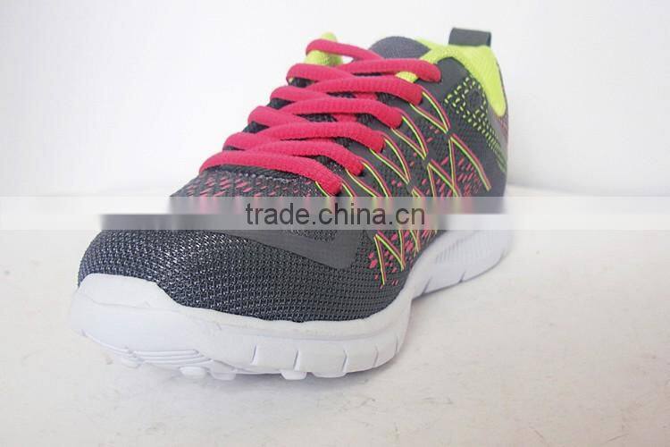 Hot selling grey mesh upper colored woman online shopping shoe