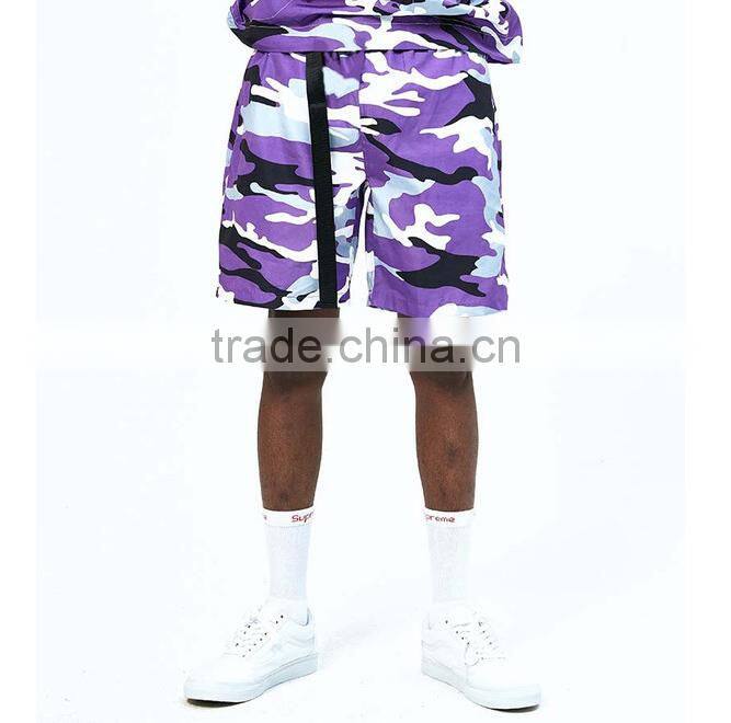 Custom elastic waist gym striped basketball jogger wholesale mens sweat crossfit harem sweat shorts pants