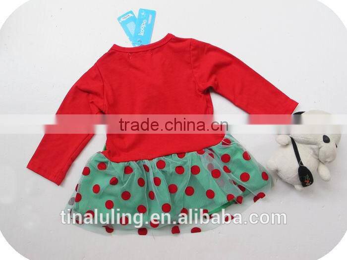 kids dress new christmas holiday girls dress lateset dress for 2-6 years kids puffy dress