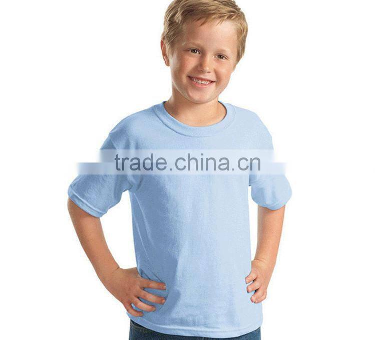 Soft and Breathable Custom 100 Combed Organic Blank Plain Kids T-shirt