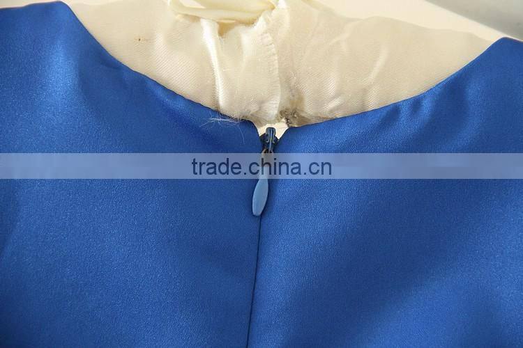 2017 Indian and Pakistan girls without dress toddler Blue Flower girls Performance dresses Turkish shell sequins party dresses