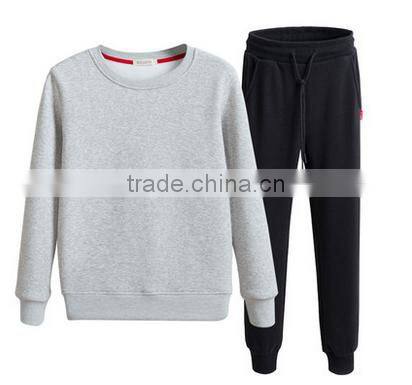customized cheap good quality CVC 60/40 fleece wholesale plain blank winter jogging sport unisex for men