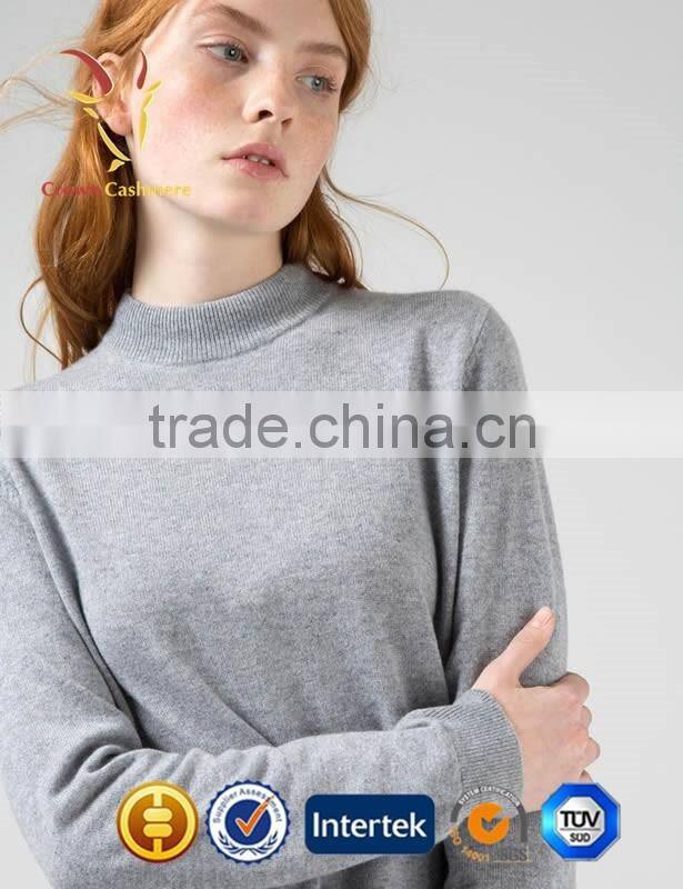100 Cashmere Grey Women Winter Pure Custom Design Sweater