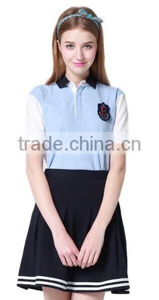 OEM school-uniform sample tennis polo shirt cotton pique polo shirt