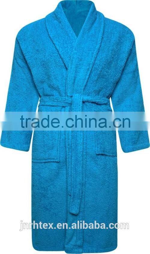 Top quality custom design soft 100 cotton bathrobe wholesale