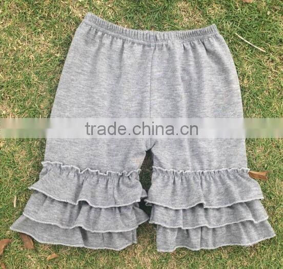 Hot sale toddler girls ruffle shorts baby girl children knit ruffle shorts