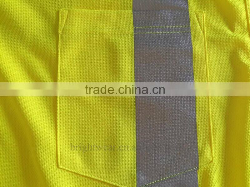 Hi vis sleeveless 3M8710 heat-transfer reflective tape security t-shirt