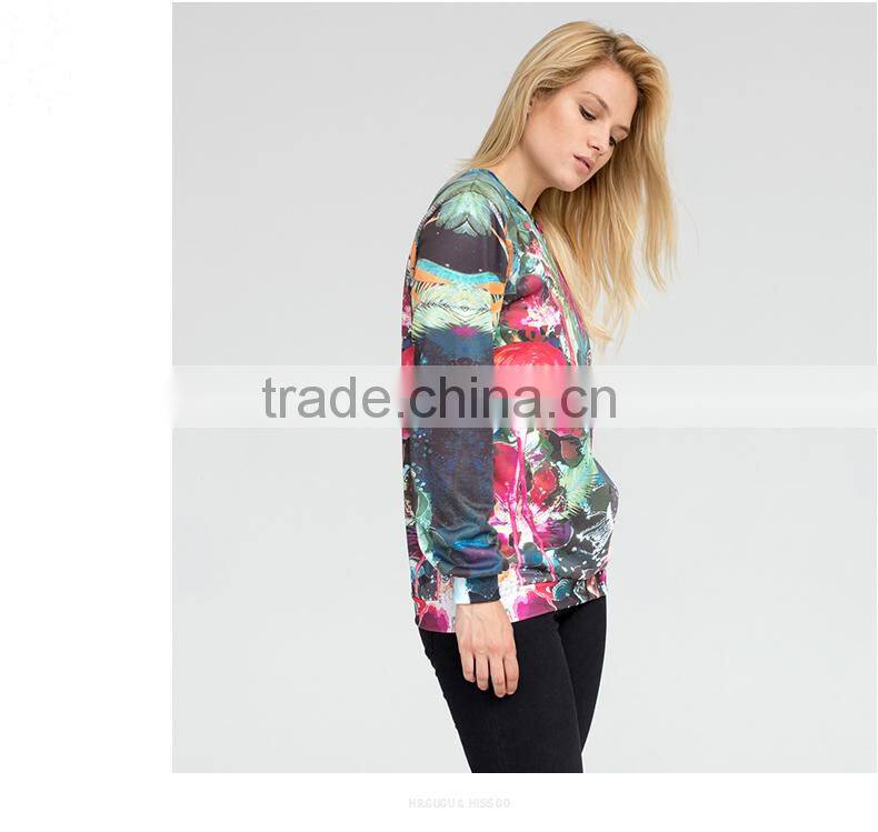 Autumn long sleeve crewneck fleece couple sweatshirt