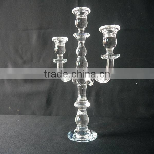 Hot Sale !!! Unique crystal candle holder with home decration JKC-0007