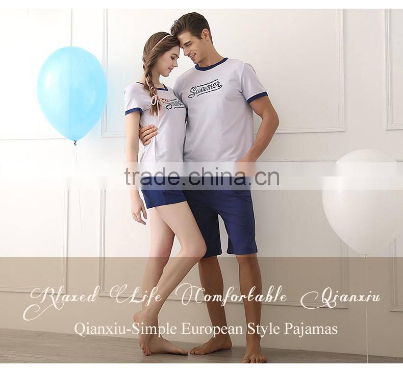 Exported Good Quality Qianxiu Wholesale Knitted Model Men Nighty