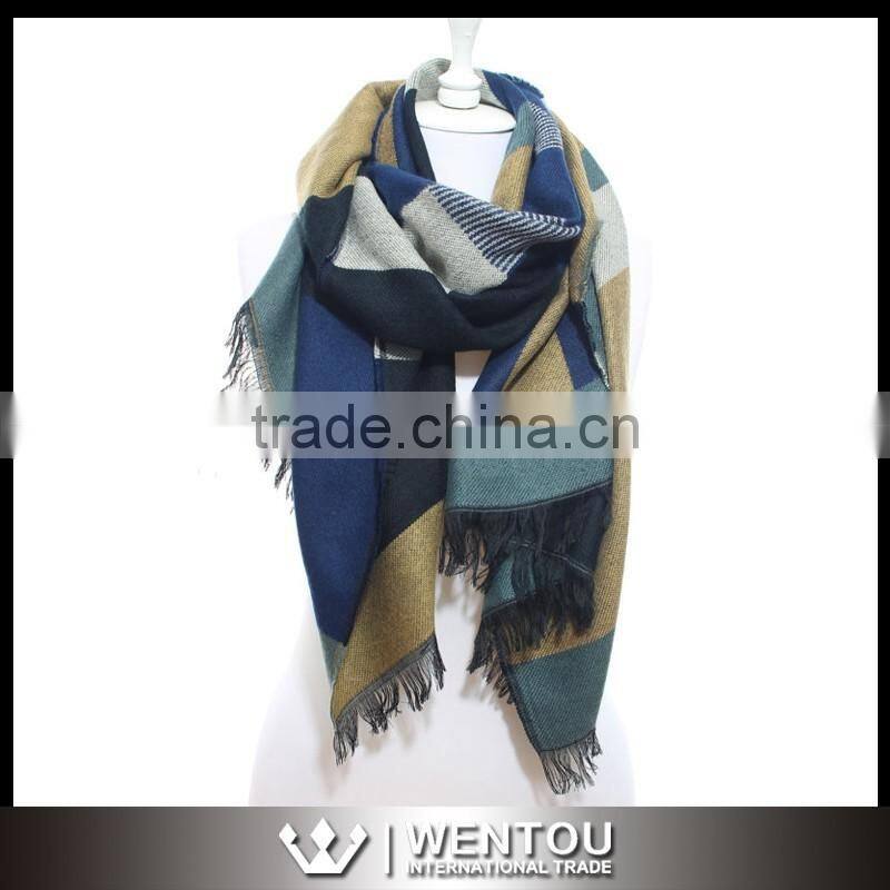 New Fashion Warm Soft Plaid Blanket Scarf
