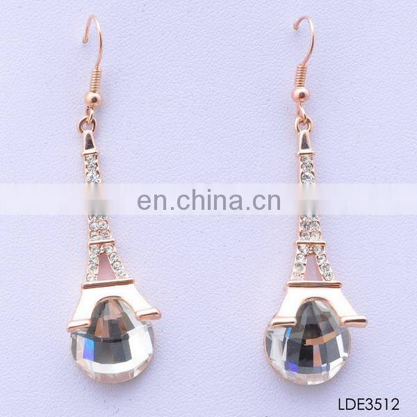 Russia exquisite style teardrop gem earring