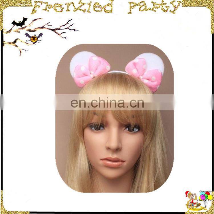 New arrival Cute white bunny ear party headband FGHD-0022