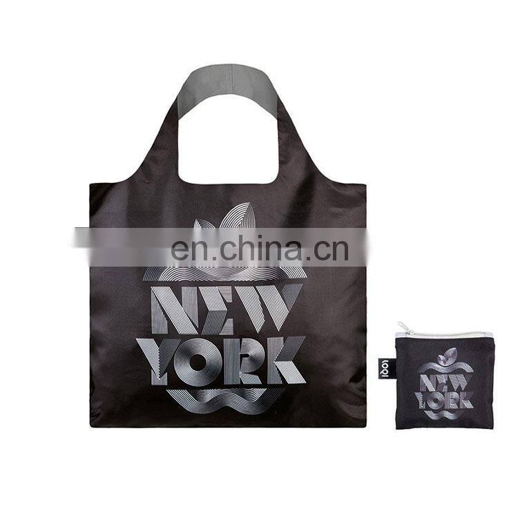 Waste-Less Reusable Folable Shopping Bag with Pouch Shoulder Grocery Tote