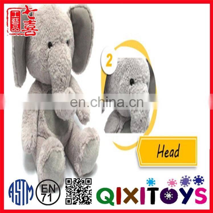 CE best selling custom plush animal elephant shaped body pillow for children