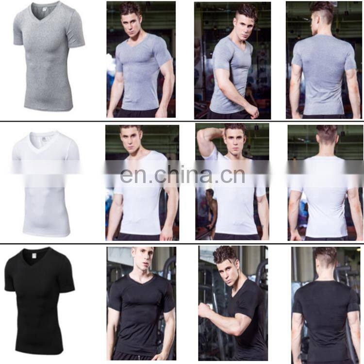 Breathable comfortable man sports tight workout exercise fitness shirt clothing