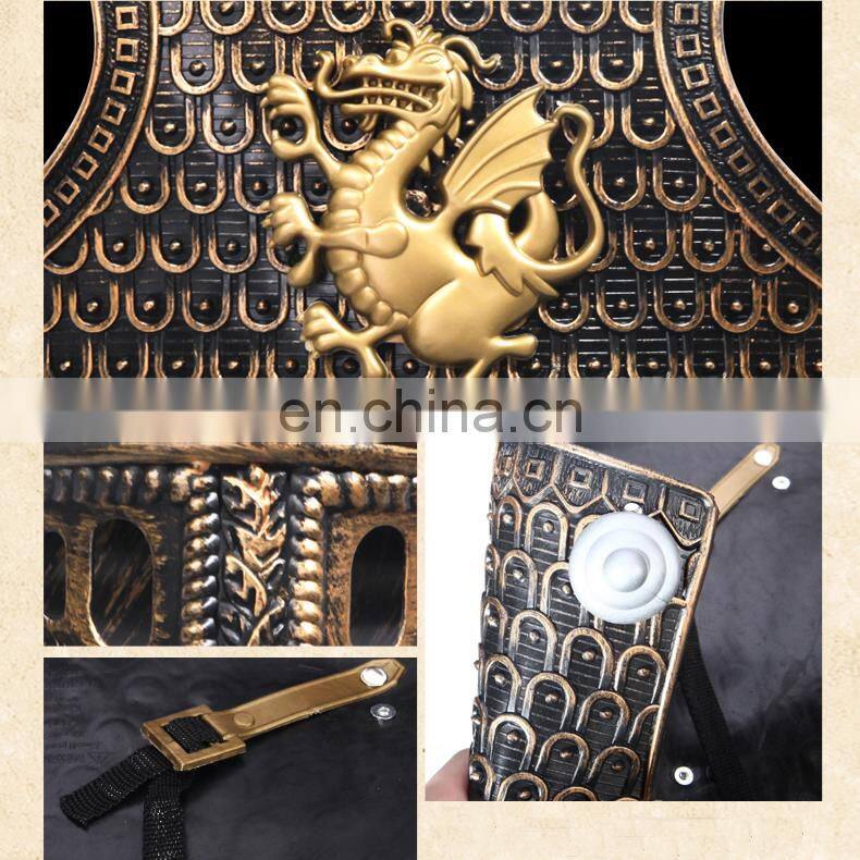 Medieval Roman Knight helmet armor Party cosplay plastic warrior costumes four-piece suit for kids MCH-2480