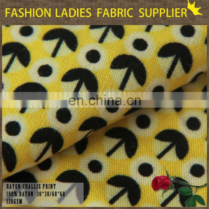 classical pattern for wear check design printed rayon shirting making fabric