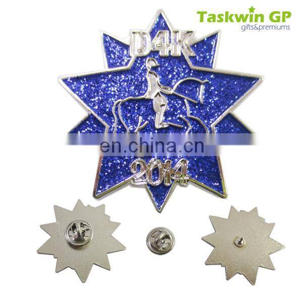 Without any color sample metal silve pins custom lapel pin