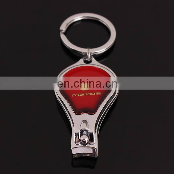 custom logo metal keychain with nail scissors