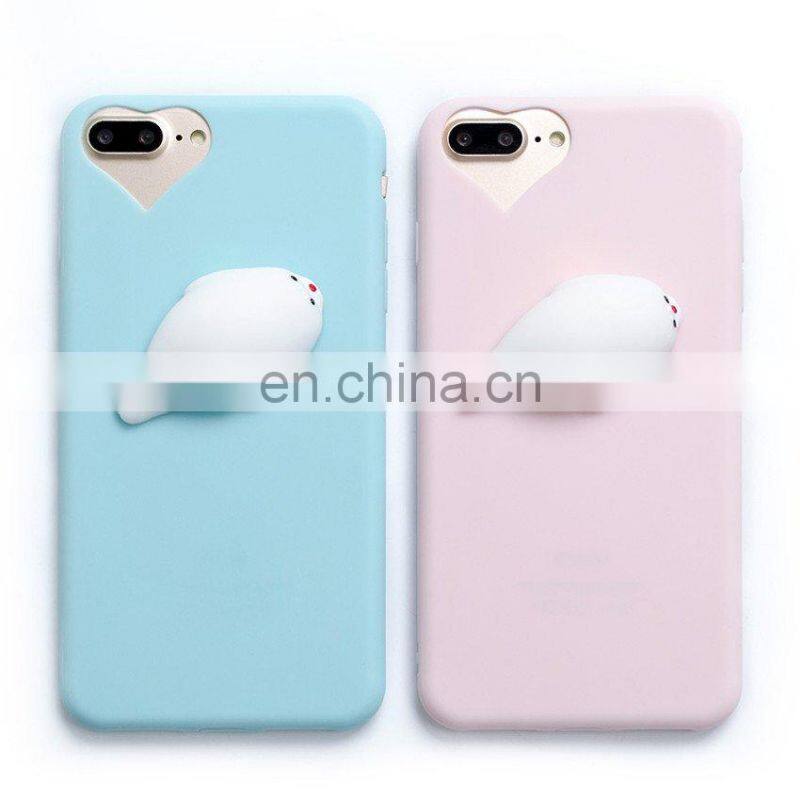 Factory Price Wholesale Custom 3D Soft TPR Squishy Phone Cases for iPhone 7