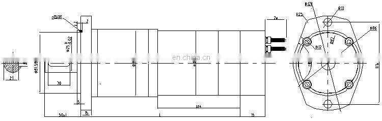 150W 24V High Torque Planetary DC Reduction Gear Motor BMM507M1