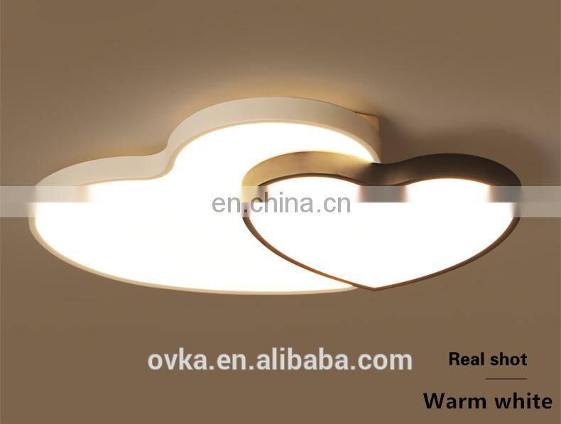 Creative acrylic double heart living room lamp simple personality lamps