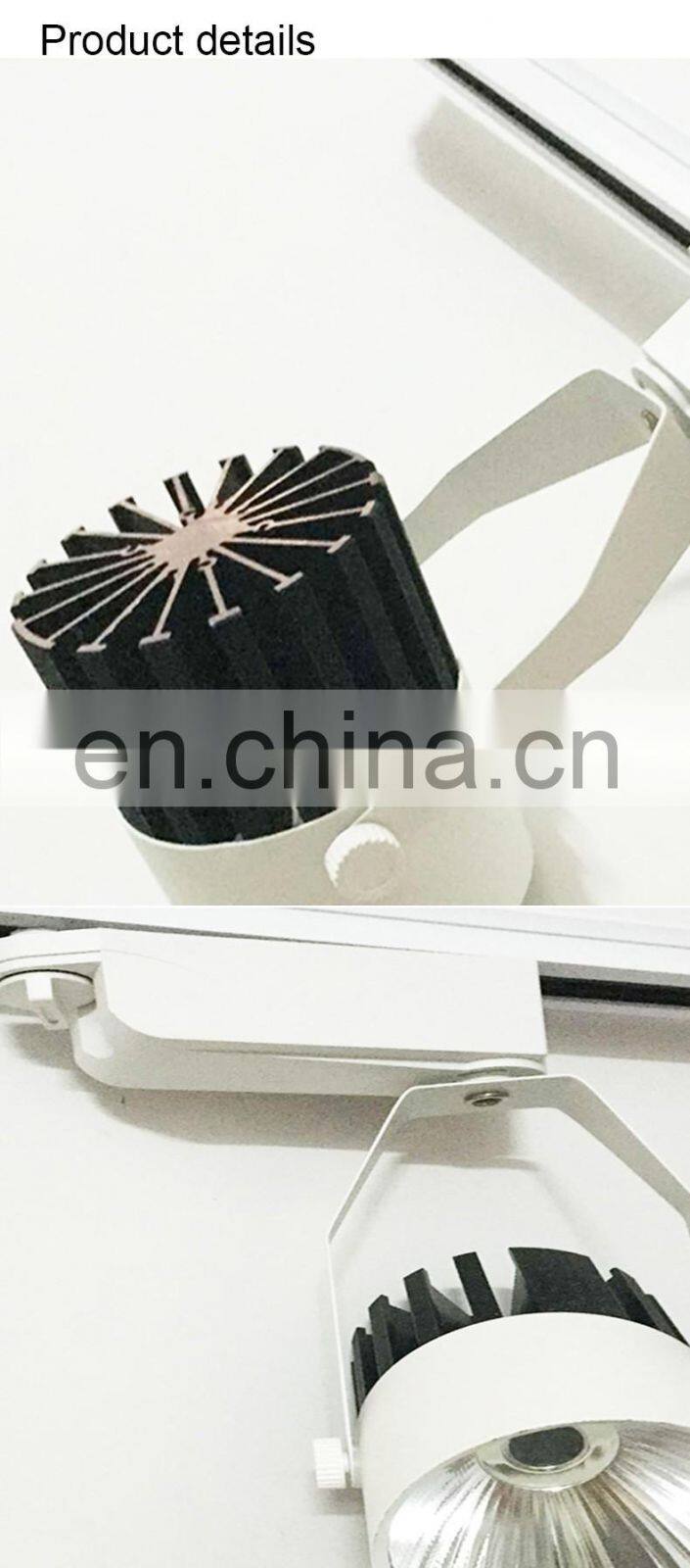 30w led shop light flexible adjustable rotating track rail light for exhibition hall
