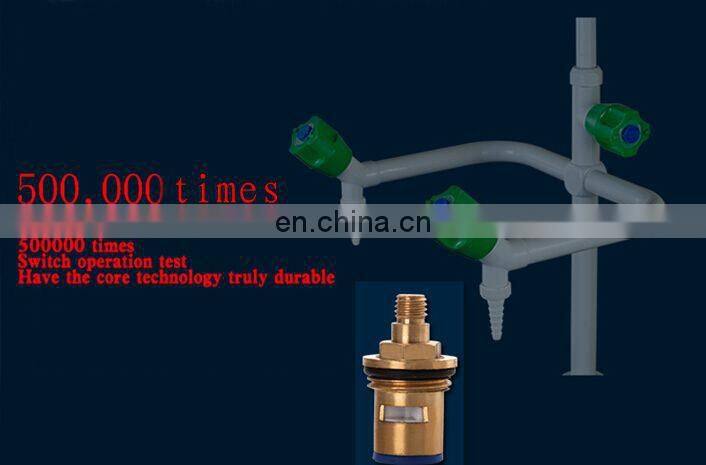 Lab clean equipment plastic faucet with double outlet