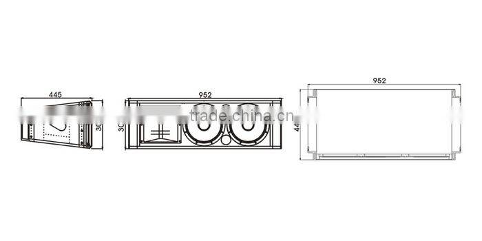 Trade assurance, dual 10 inch passive line array speaker system, line array