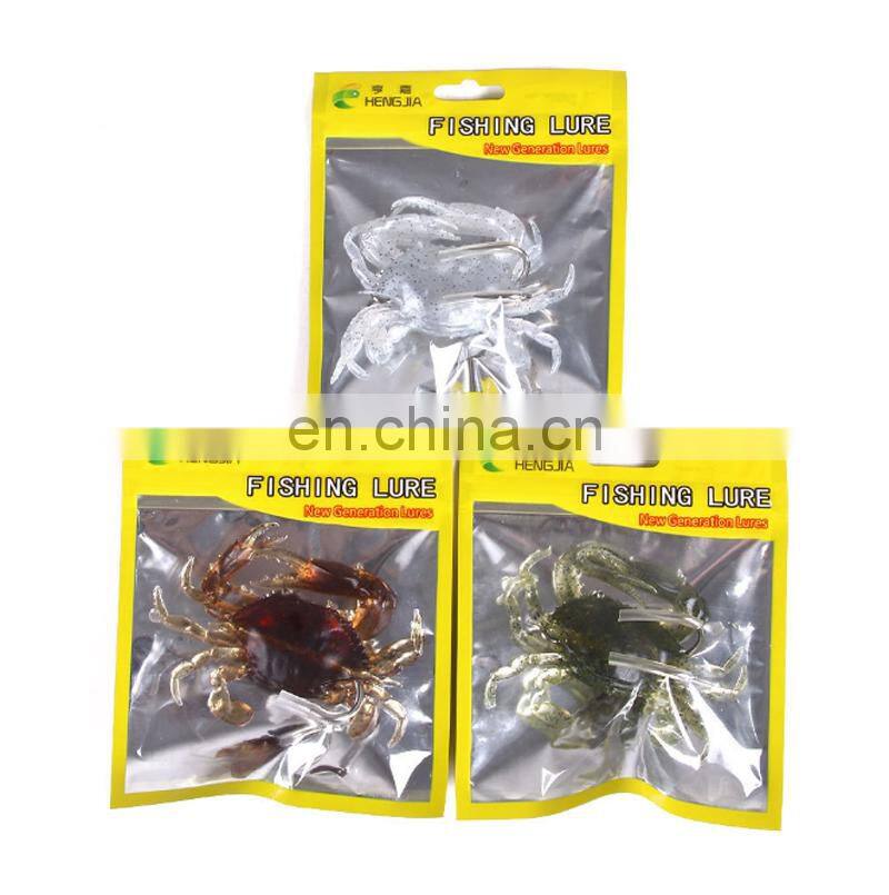 Amazon High Quality 6 Colors Sinking Saltwater Ice Fishing Biats 8cm 19g Soft Crabs Fishing Lures