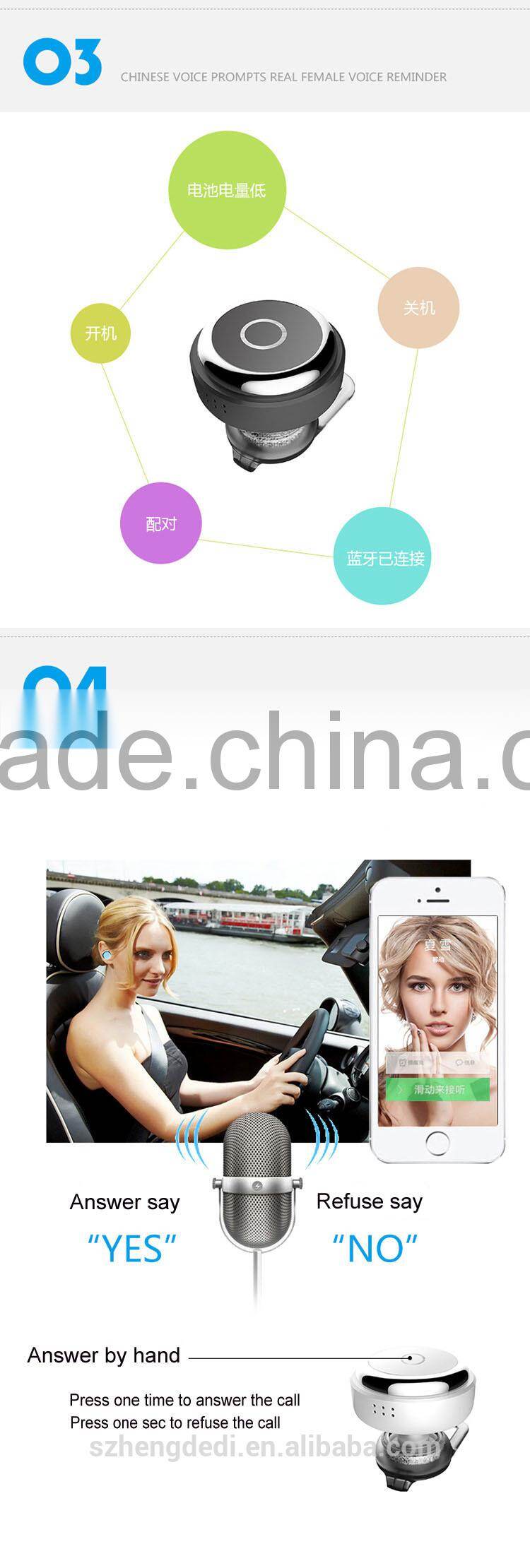 Hot sale !!! Wireless Bluetooth Earphone / Stereo Mini Wireless Invisible Bluetooth Earphone Headset for Mobile Phone
