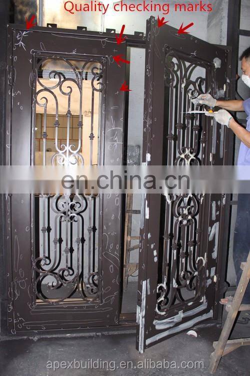 Wrought iron door security doors for homes, mom and son door