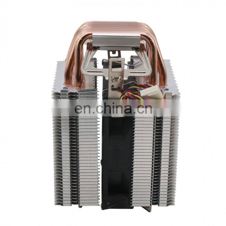 4Pin CPU Cooler 1155 1156 AVC Pure Copper 6 Heat Pipe Single Cooling Fan